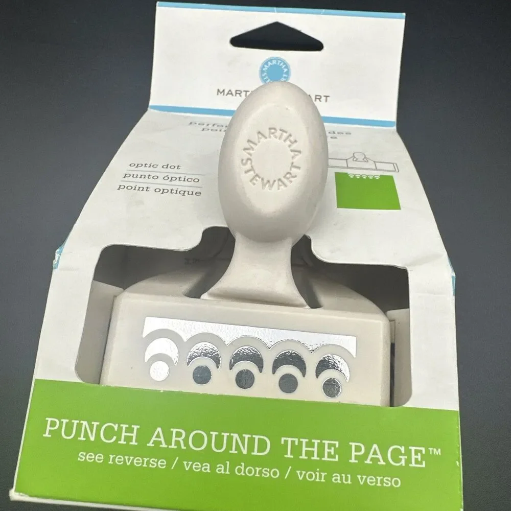 MARTHA STEWART OPTIC DOT EDGE PUNCH AROUND THE PAGE 42-40060 New